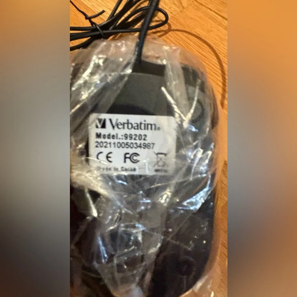 New Verbatim Wired USB Mouse In Black model#99202